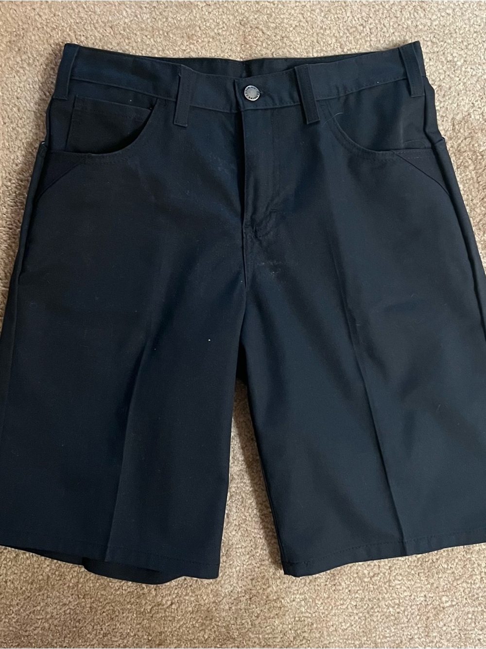 Dickies Black Flat-Front Work Shorts